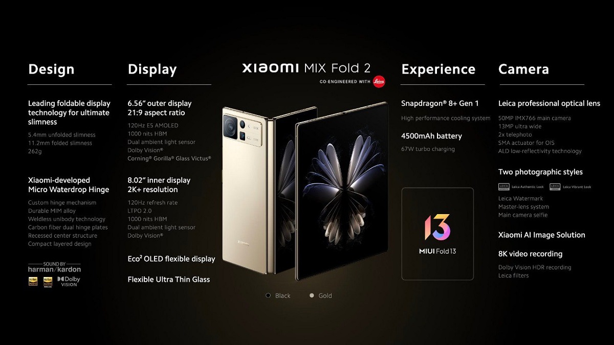 Xiaomi MIX Fold 2, میکس فولد شیائومی