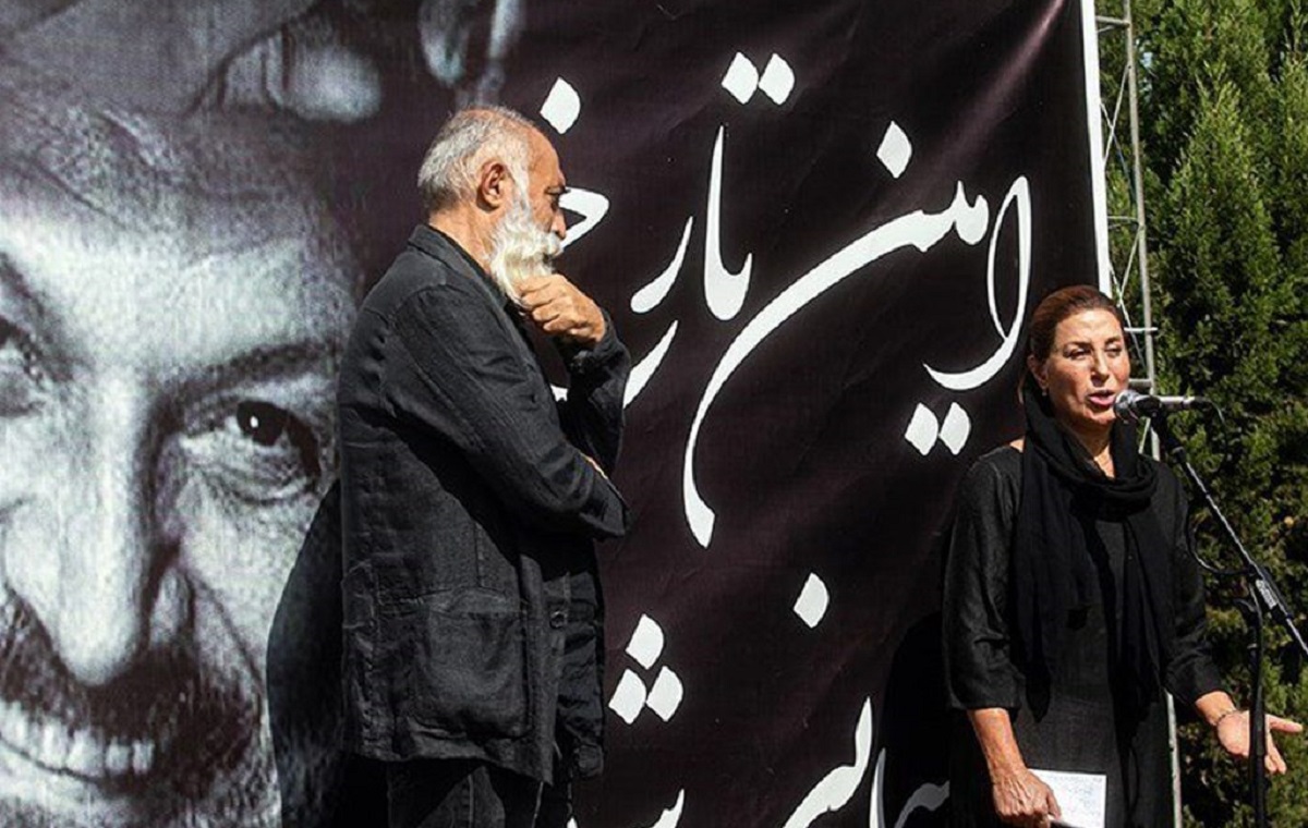 جنجال کشف حجاب فاطمه معتمد آریا در مراسم خاکسپاری امین تاریخ