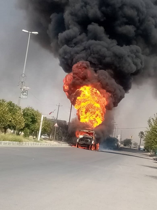 لحظه وحشتناک انفجار پمپ بنزین در فارس, آتش سوزی پمپ بنزین استان فارس