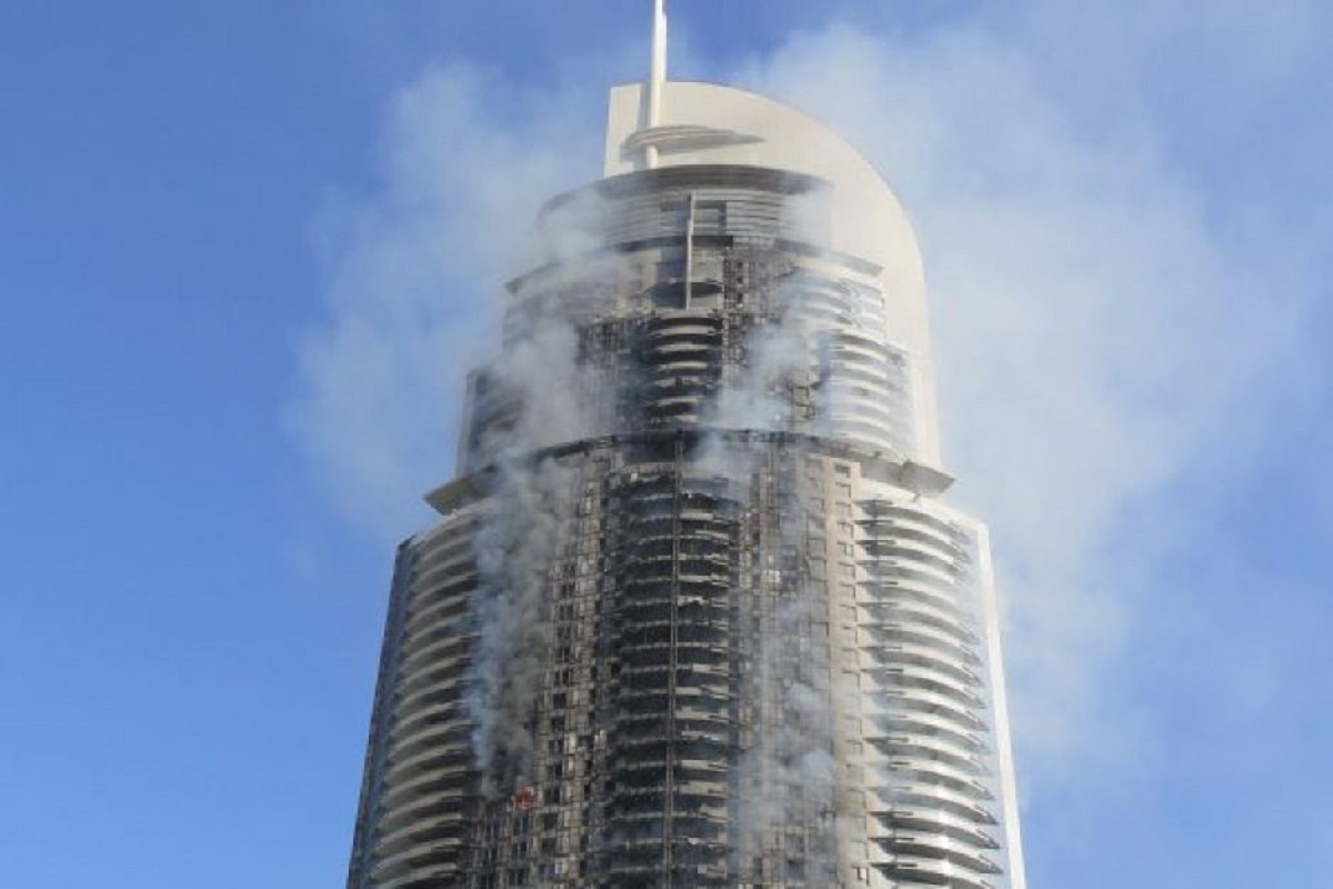 آتش سوزی در برج خلیفه