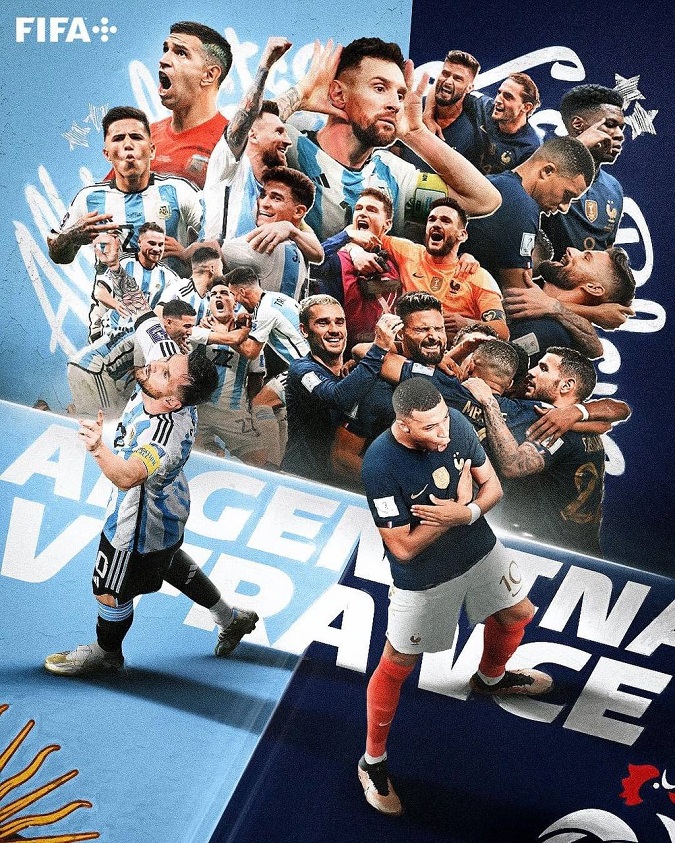 فیفا از پوستر بازی آرژانتین و فرانسه رونمایی کرد