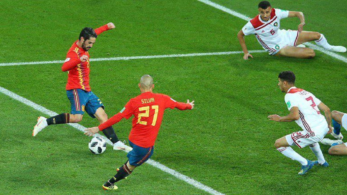 خلاصه بازی مراکش و اسپانیا