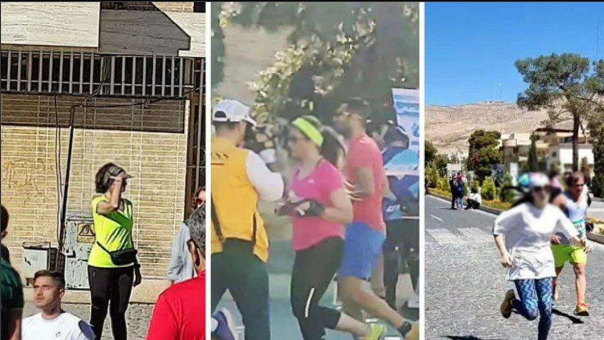 زنان بی حجاب در دو ماراتن شیراز