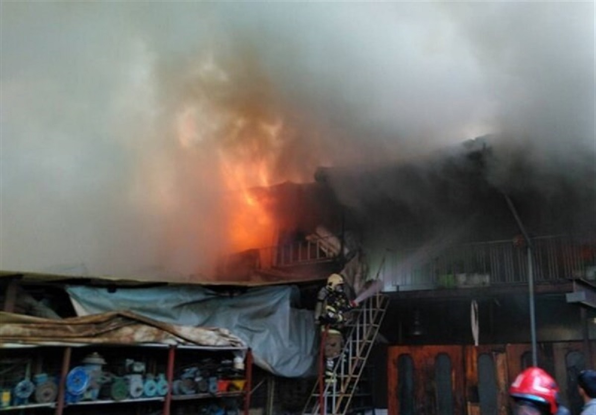 آتش سوزی بازارچه امین نقده