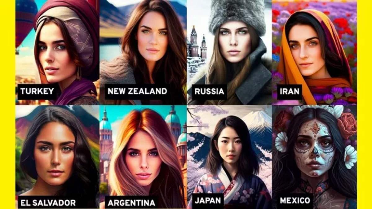 تصویر هوش مصنوعی از زنان مختلف جهان