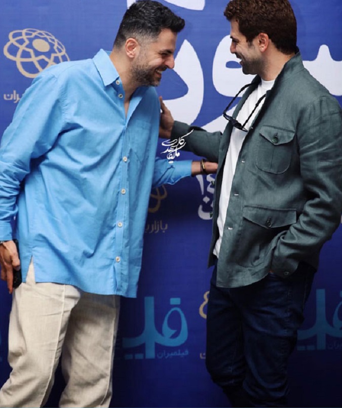 علی ضیا و روزبه حصاری در اکران مردمی فیلم ستون ۱۴