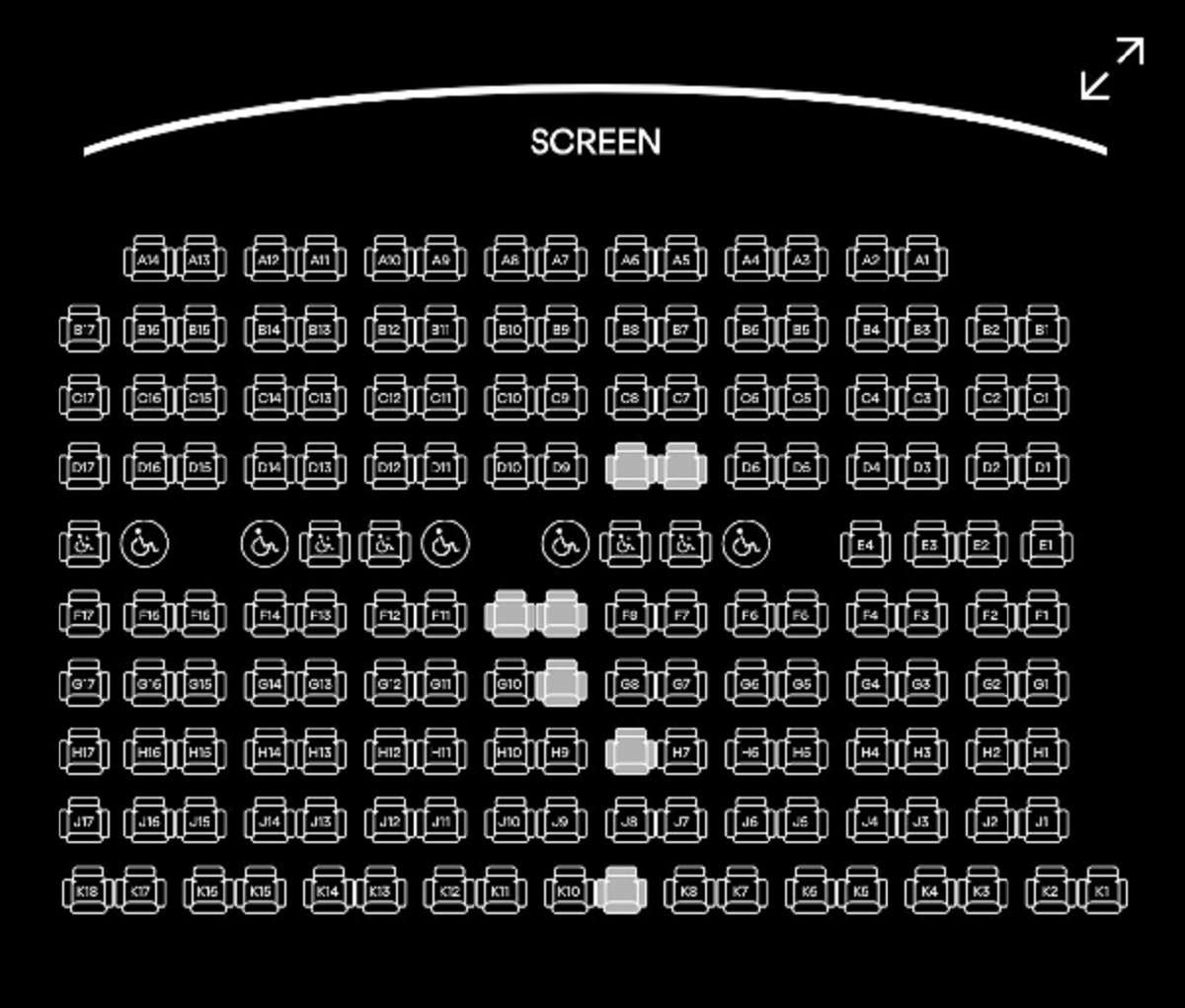 نمایش صندلی های خالی برای فیلم بلو بیتل