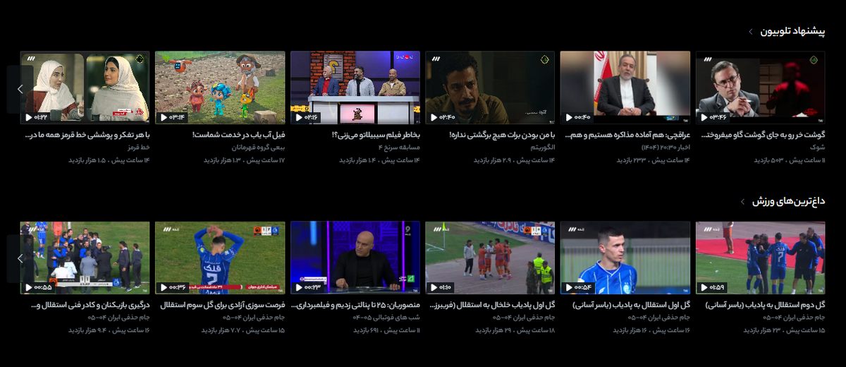 مصرف اینترنت تلوبیون